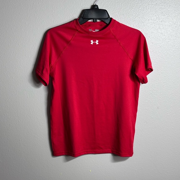 Under Armour Kids Athletic loose fit t-shirt Red Boys L - Picture 1 of 8
